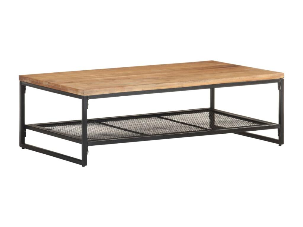 Table basse 110x60x35 cm Bois d'Domopure massif TOUP68690