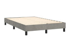 Upholstered bed base and mattress, light grey, 120x200cm, velvet, UUPC16747