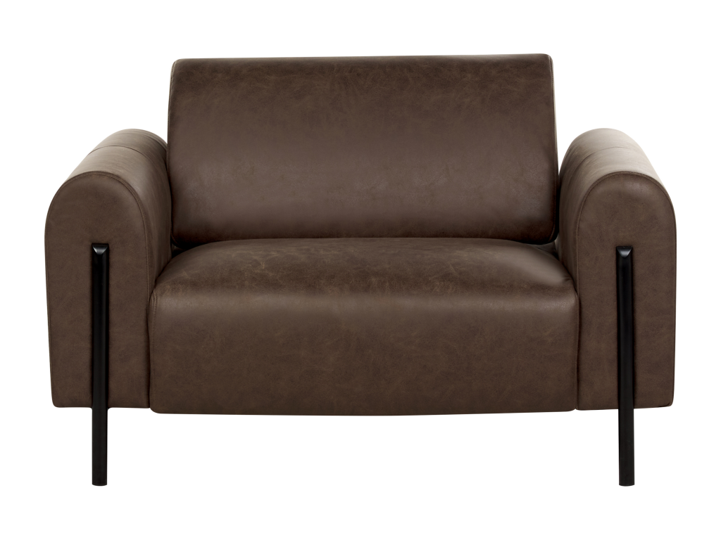 Domopure Armchair, Dark Brown Fabric FTOY82396