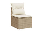 13-piece beige resin wicker garden furniture set with cushions IQAD77959