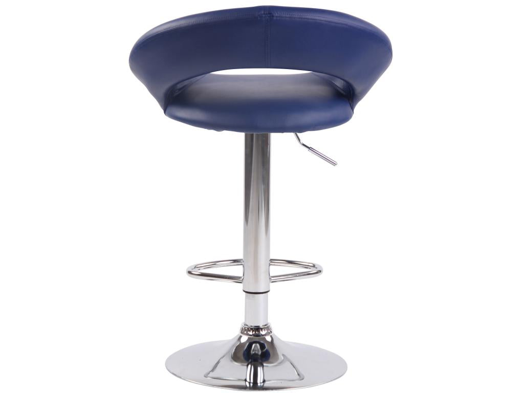 Bar stools - Faux leather / Metal - Blue - Domopure ACTO92665