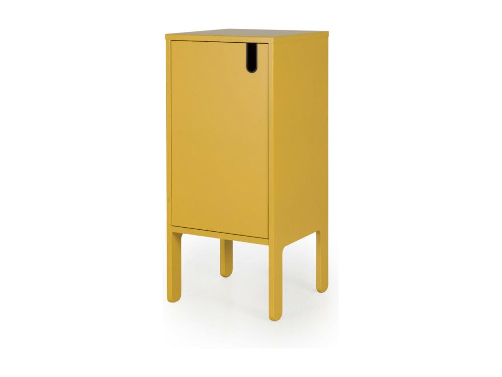 Domopure - Small wooden storage unit H89cm Colour - Mustard yellow YOCH36797