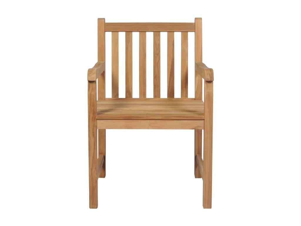 2-piece garden chairs with burgundy cushions, solid teak CJNM60346