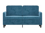 Canapé à 2 places Bleu 120 cm Velours THXV76649