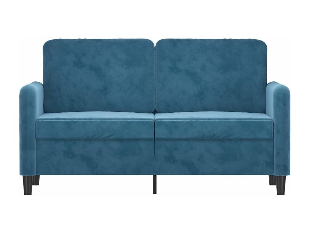 Canapé à 2 places Bleu 120 cm Velours THXV76649