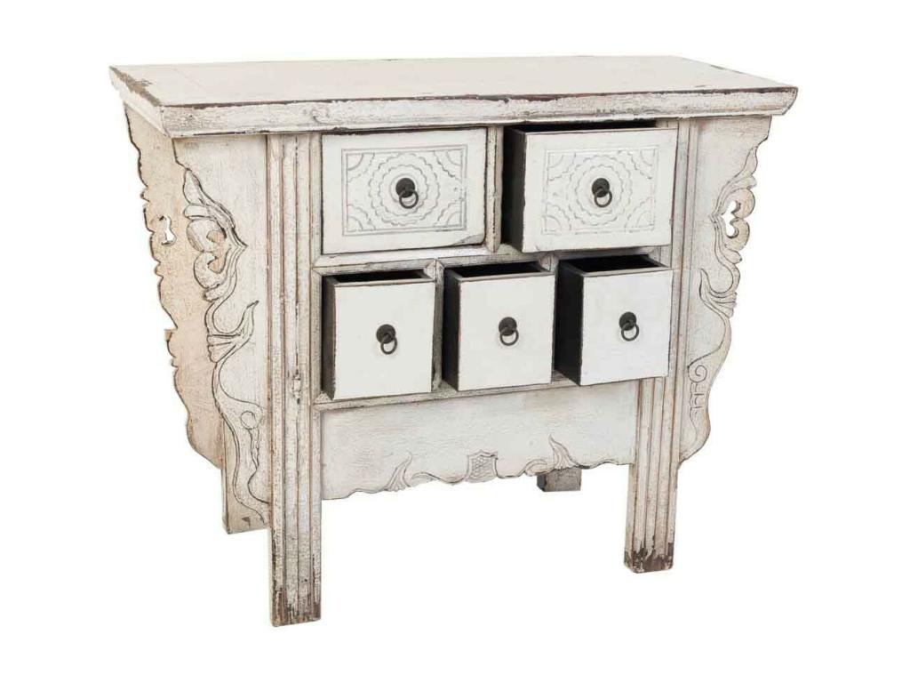 White wooden console table 101x45x80h OJED12559