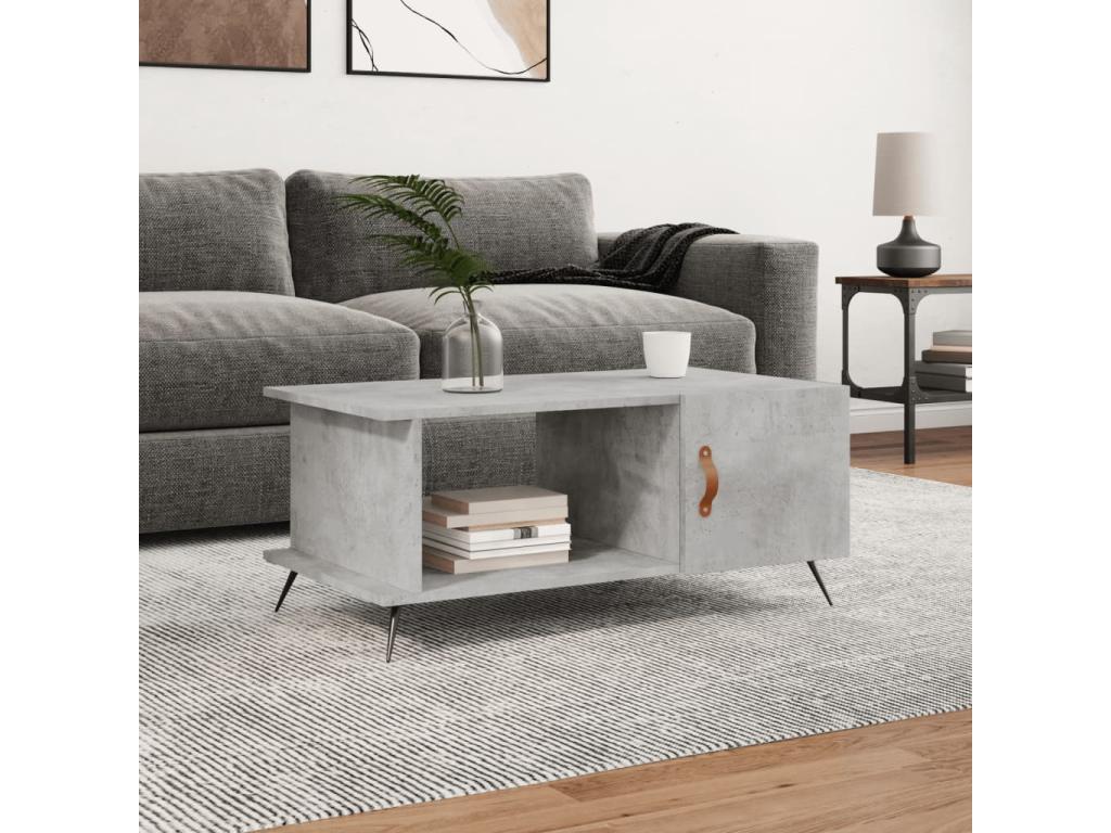 Concrete grey coffee table 90x50x40 cm engineered wood NJHS93850