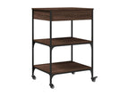 Kitchen trolley, brown oak, 60x48x89.5 cm, engineered wood EAEV31244