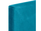 Domopure Smooth Velvet Headboard with Buttons 90x105 with Bed Legs 80/90 - Light Blue QZSJ37638