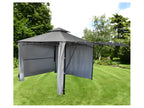 Domopure - 3x3m Gazebo - Steel - Anthracite Grey TBXZ71556