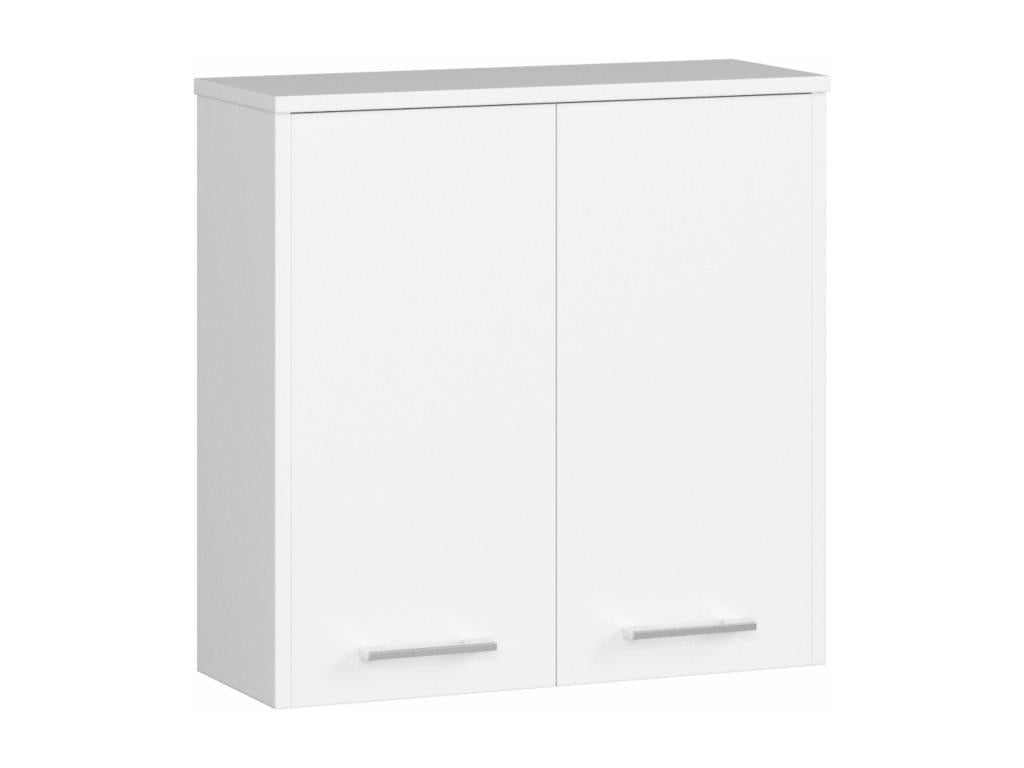 armoire salle de bains blanche 60x22x60 cm 2 portes SGNX48049