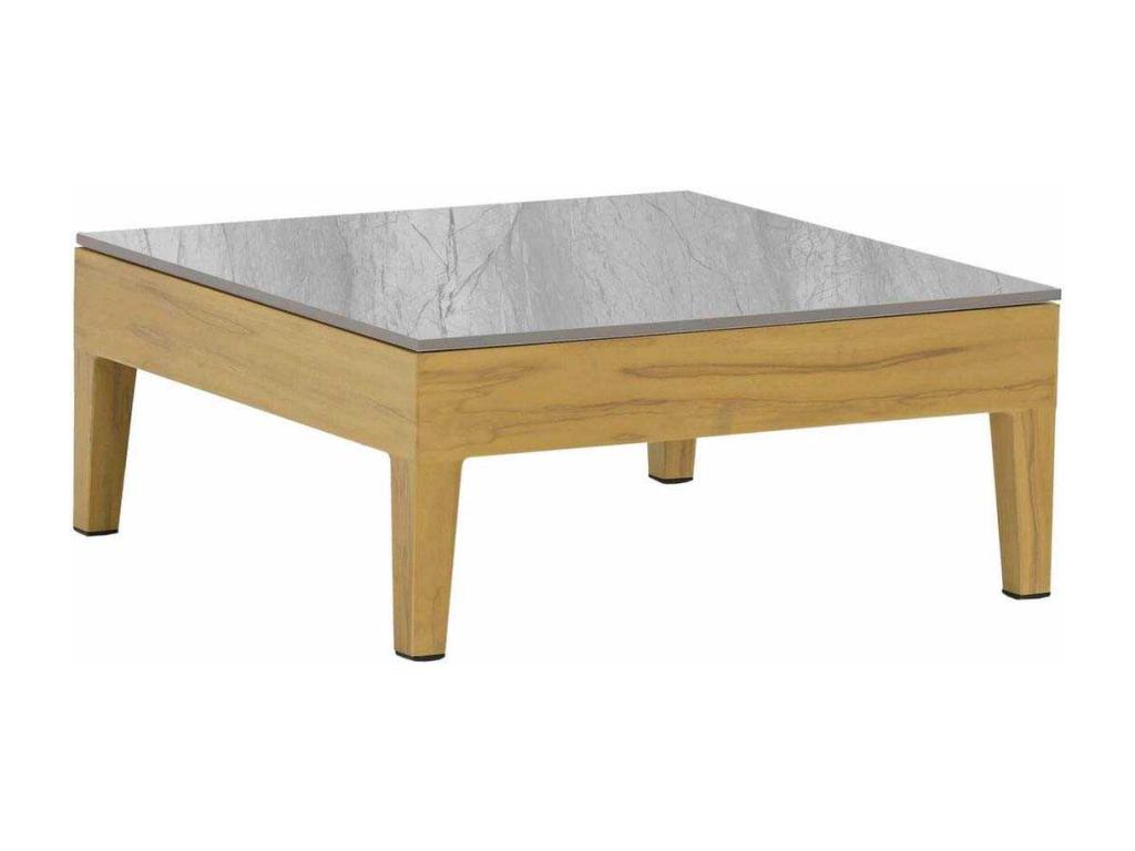 Table basse de jardin en aluminium et céramique Domopure NMKE18747