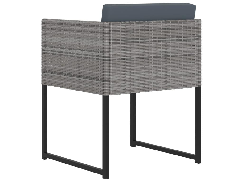 Salon de jardin 9 pcs avec coussins Résine tressée Gris 36 DMVY66543