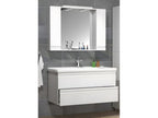 Ensemble de meubles de salle de bains Decohaute 3-pièces lavabo 100 cm lavabo sans poignée tiroir armoire de toilette Silora XL blanc ETTD41089
