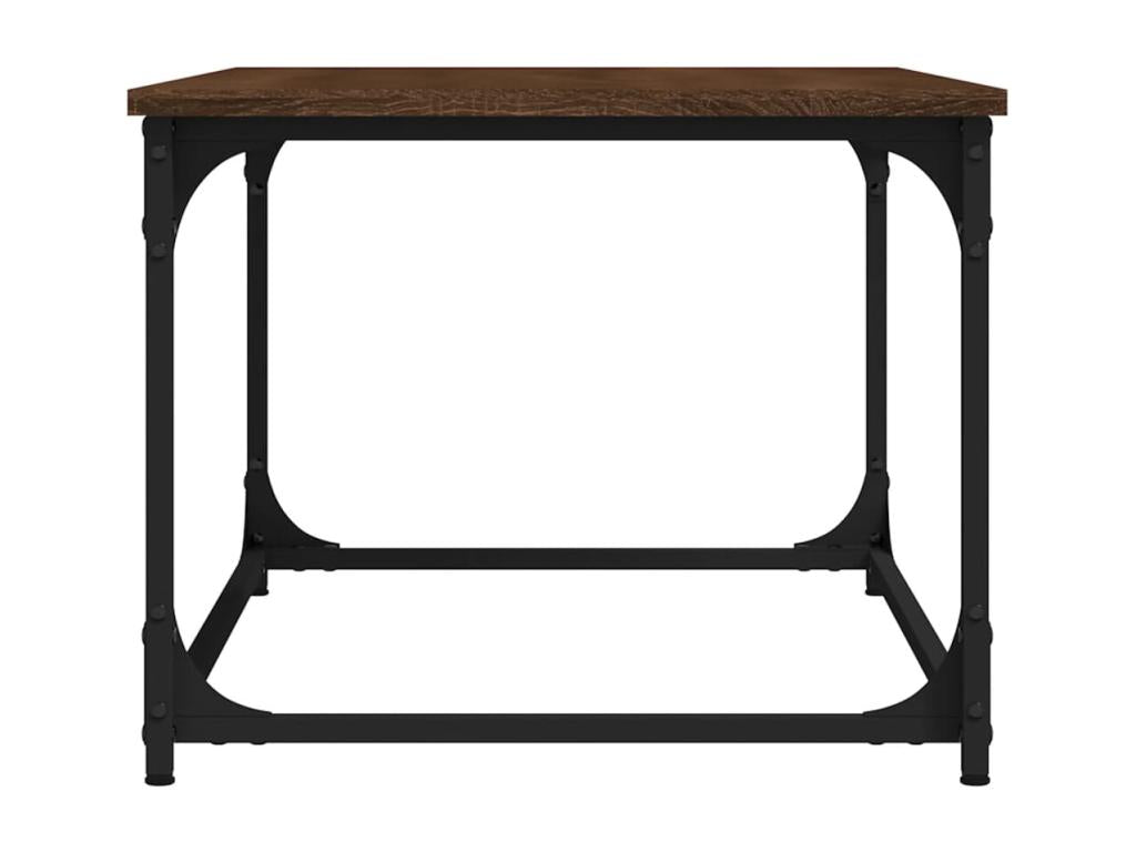 Coffee table, brown oak, 80x50x40 cm, engineered wood and iron, SESN52072
