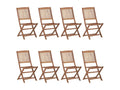 Decohaute MOHI52053 8-Piece Folding Garden Chairs with Cushions