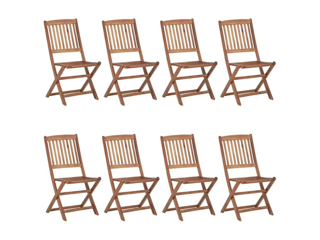 Decohaute MOHI52053 8-Piece Folding Garden Chairs with Cushions