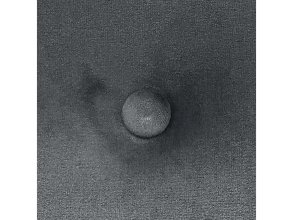 Domopure Smooth Velvet Headboard with Buttons 150x105 with Bed Legs 150/160 - Dark Grey UQMM23324