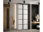 Domopure 4 Sliding Door Wardrobe 235.2/100/45 2 Doors White/White/Black XKGW05794