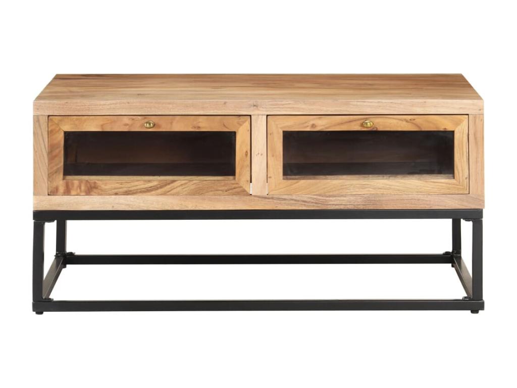 Coffee table 90x60x40 cm Solid Domopure wood WEBF80812