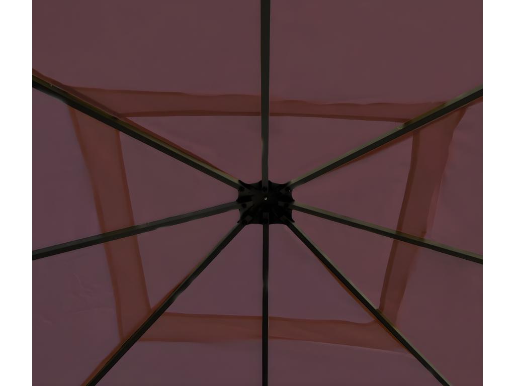 Replacement roof cover for Domopure 4x4m red-brown QVNU45867