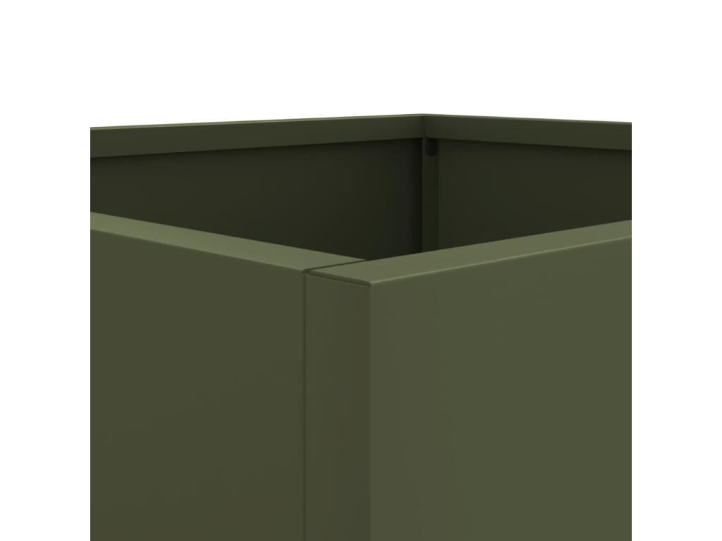 Olive green planter 32x27.5x75 cm cold rolled steel FLSE03599