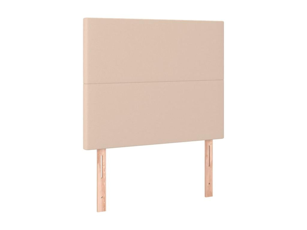 Upholstered bed base with mattress and LED lighting, Cappuccino color, 90x200cm, faux leather, NLTY97701