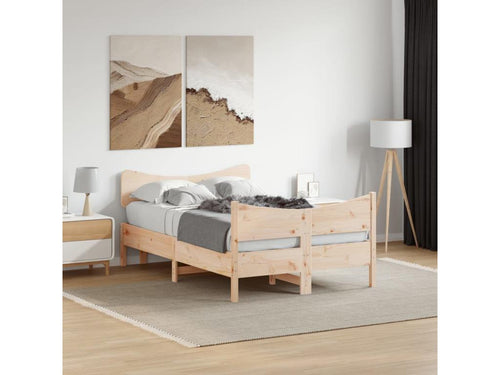 Bed frame without mattress 120x190 cm solid pine wood GZIT82892