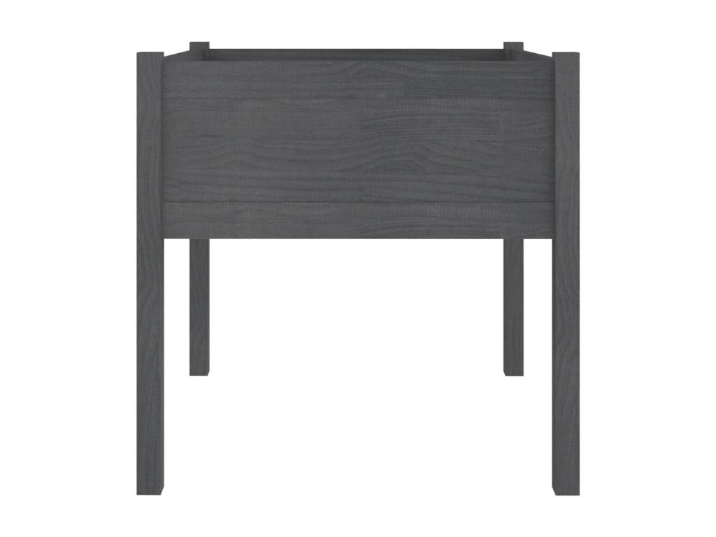 2-piece planter set, grey, 70x70x70 cm, solid pine wood, CSJT06697