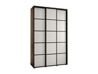 Domopure 4 Sliding Door Wardrobe 235.2/150/45 3 Doors Black/White/Black HGWT70004