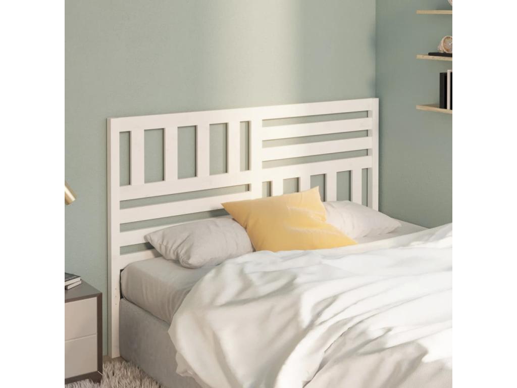 Tête de lit Blanc 141x4x100 cm Bois massif de pin FOPU84275