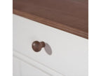 Domopure - Buffet 2 Portes 2 Tiroirs Bois Massif Vernis Sepia et Blanc TVJH92915