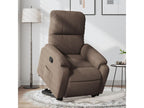 Brown reclining armchair in microfiber fabric KGFO90586