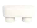 Domopure - Rounded bench in looped fabric, 93cm wide, White PTHU72728