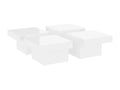 Coffee table, glossy white, 90x90x28 cm, chipboard, IPWC58677