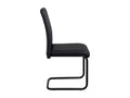 Lot 2 chaises salle à manger design similicuir pieds métal OPUS Noir-i DALA21493