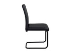 Lot 2 chaises salle à manger design similicuir pieds métal OPUS Noir-i DALA21493