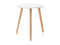 Round coffee table, white wood-effect style, 40x40x48 cm, 20 0004966 BVVB64611