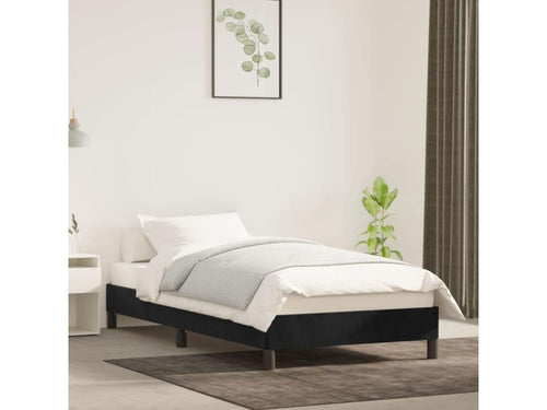 Black bed frame 100x200 cm Velvet JOHP21398