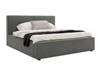 Domopure 117 Double Grey Bed 180x200 Upholstered Slatted Base 200x223x98cm MOGW33716
