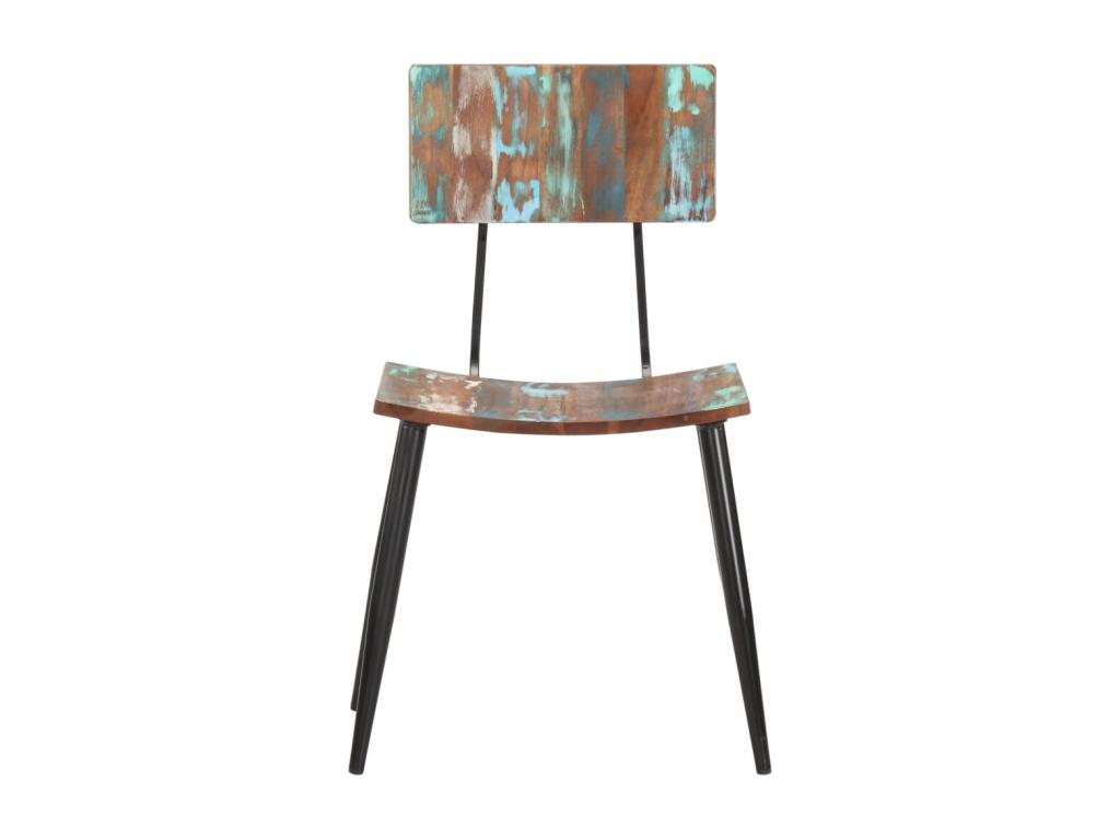 Chaises à manger lot de 6 bois de récupération solide FYXO67567