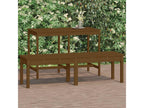 Banc de jardin à 2 places marron miel 159.5x44x45cm bois de pin ETBV88810