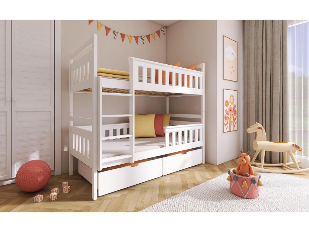 Lits superposés Domopure BB003 80x200 cm Blanc YRMI82389