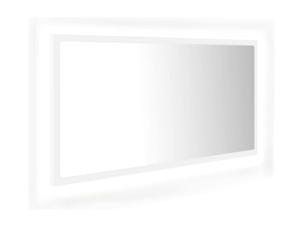 Miroir à LED de salle de bain Blanc 90x8.5x37 cm Acrylique JHST28967