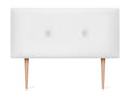 Decohaute Smooth Faux Leather Headboard with Buttons 110x105cm with Legs for 105cm Beds - White NHAB22759