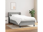 Domopure bed base and mattress, light grey, 90x190 cm, fabric XATP05476