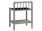 Grey and black bedside table 45x34.5x62.5 Metal and glass LFCN92892