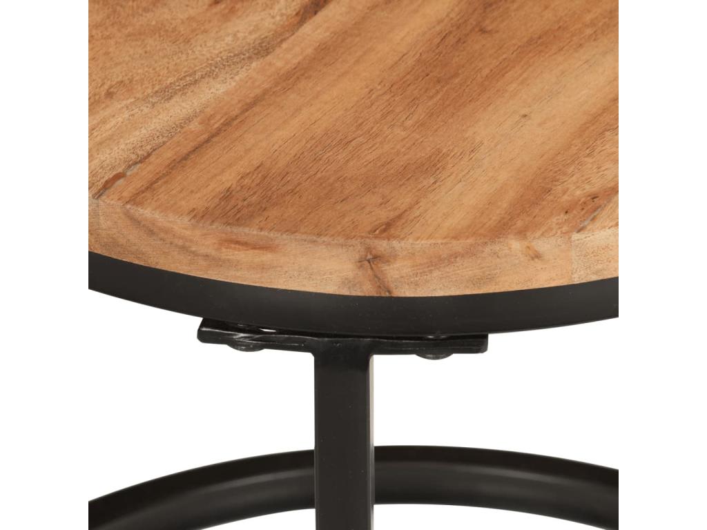 Tables gigognes 3 pièces bois massif d'Domopure CKBL94236