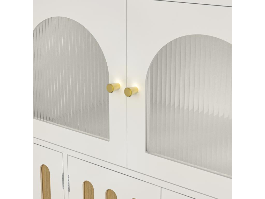 Buffet moderne - 4 compartiments - MDF - Blanc TEFO93352