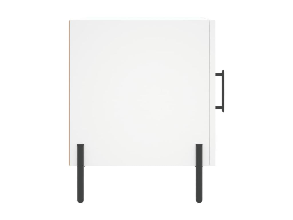 Table de chevet blanc 40x40x50 cm bois d'ingénierie ZAAX37614